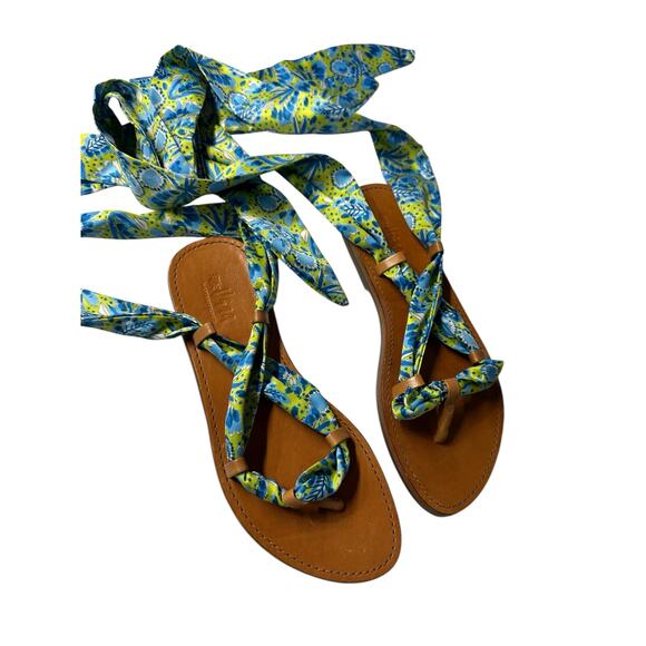 Vera for Anthropologie Scarf Gladiator Sandals - Picture 5 of 7